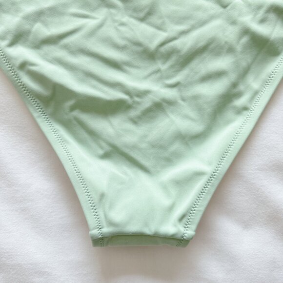Shade & Shore NWT Sage green lowest coverage extra cheeky bikini bottoms… - Picture 7 of 11